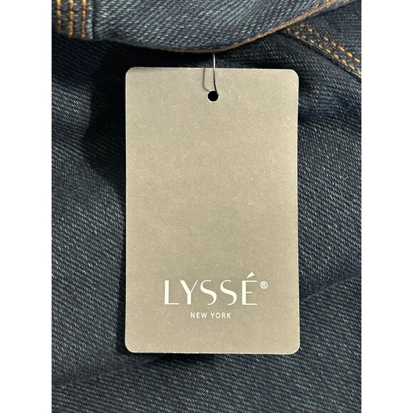 LYSSÉ Women's Knit Denim Leggings With Side Detail in Indigo - Size XL - NWT - Picture 4 of 10